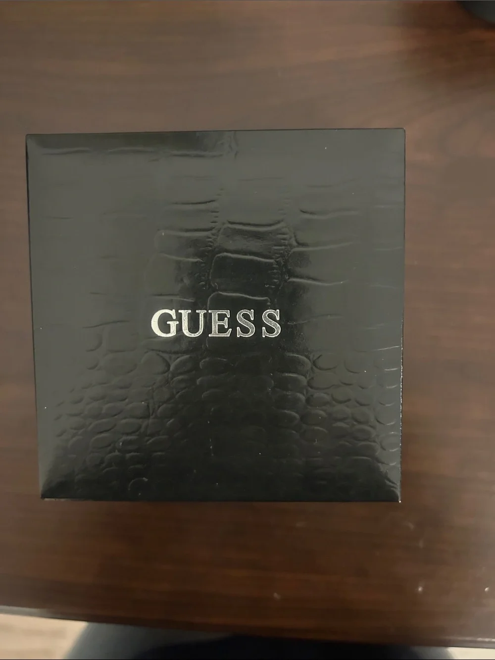 GUESS leather band watch